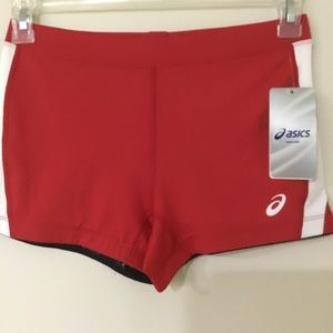 ✅SOLD✅ASICS red/white chaser shorts/ sports,